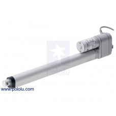 Glideforce LACT12P-12V-20 Light-Duty Linear Actuator with Feedback: 50kgf, 12" Stroke (11.8" Usable), 0.57"/s, 12V